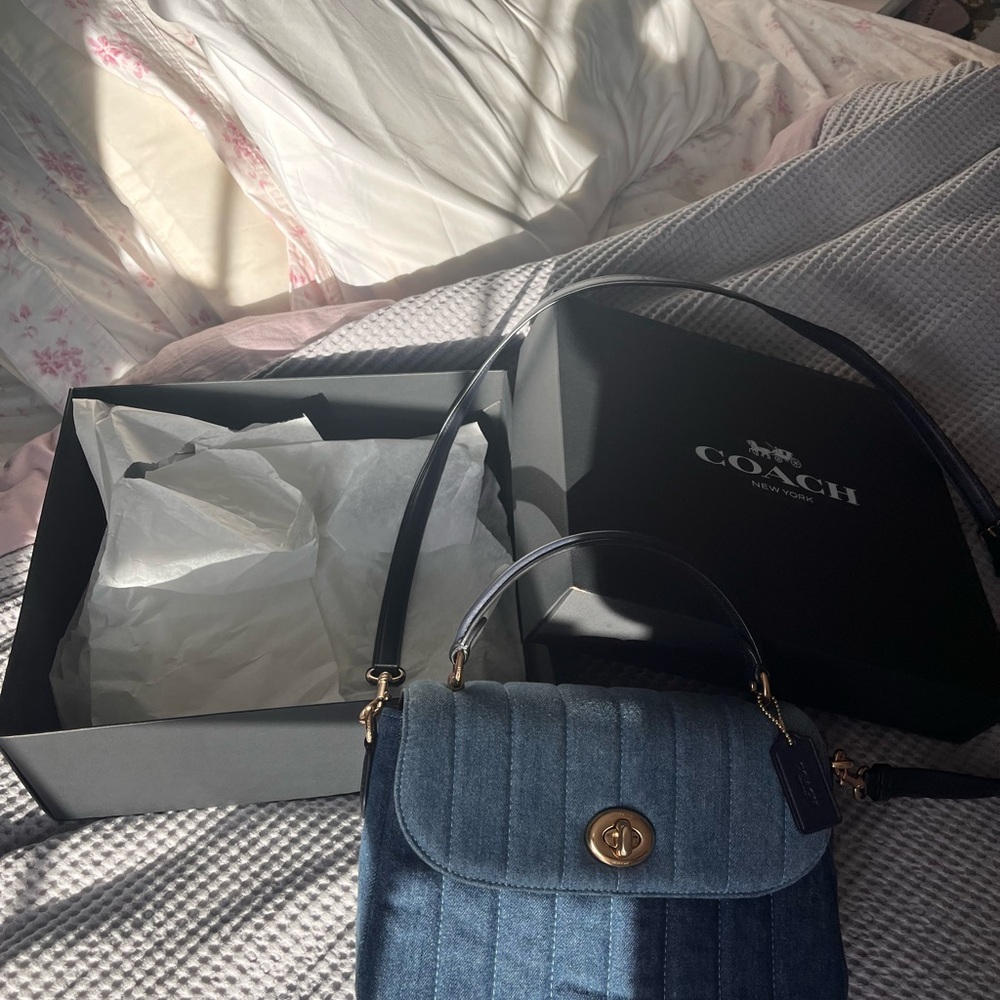#Coach Blue Marley Top Handle - Picture 13 of 17